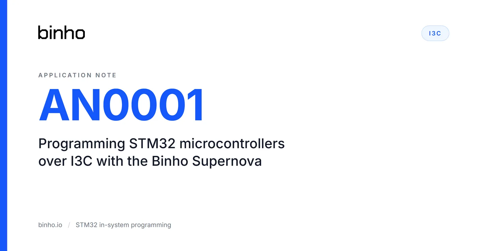 Flashing STM32 firmware over I3C using Binho Supernova