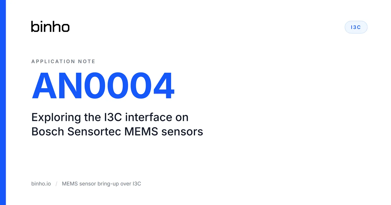 Exploring the I3C interface on Bosch Sensortec MEMS sensors