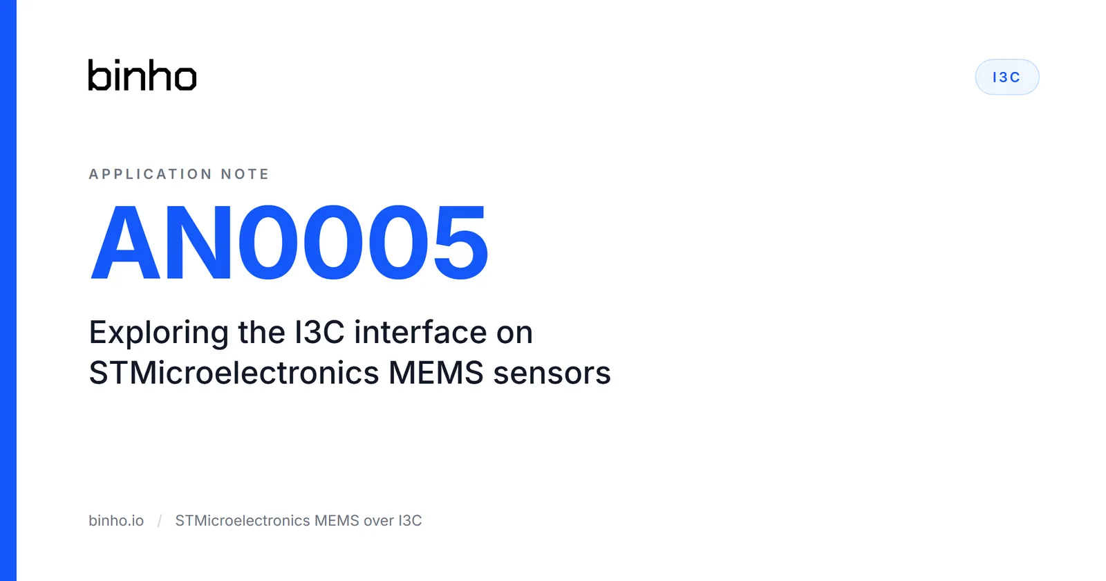 Exploring the I3C interface on STMicroelectronics MEMS sensors