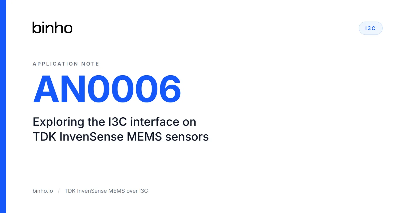 Exploring the I3C interface on TDK InvenSense MEMS sensors