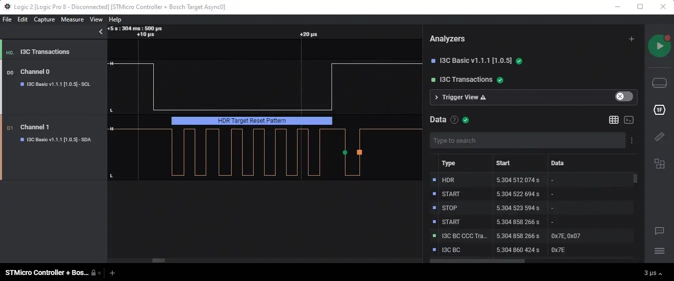 I3C Basic Protocol Analyzer